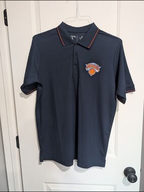 Antigua Knicks Golf Polo Shirt Medium